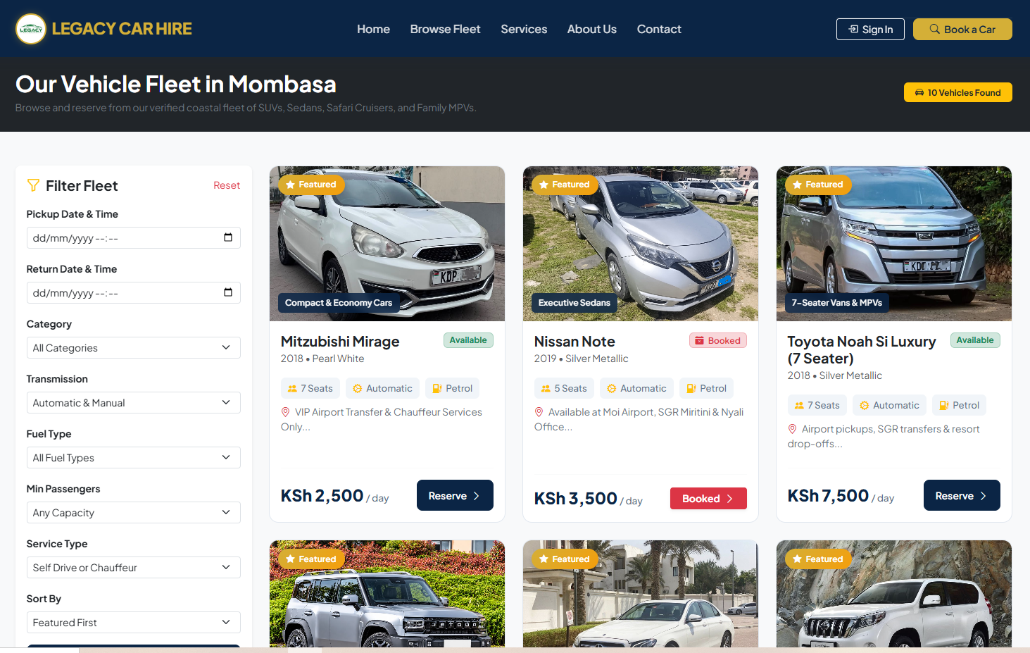 Car Hire & Rental Management System screenshot 2