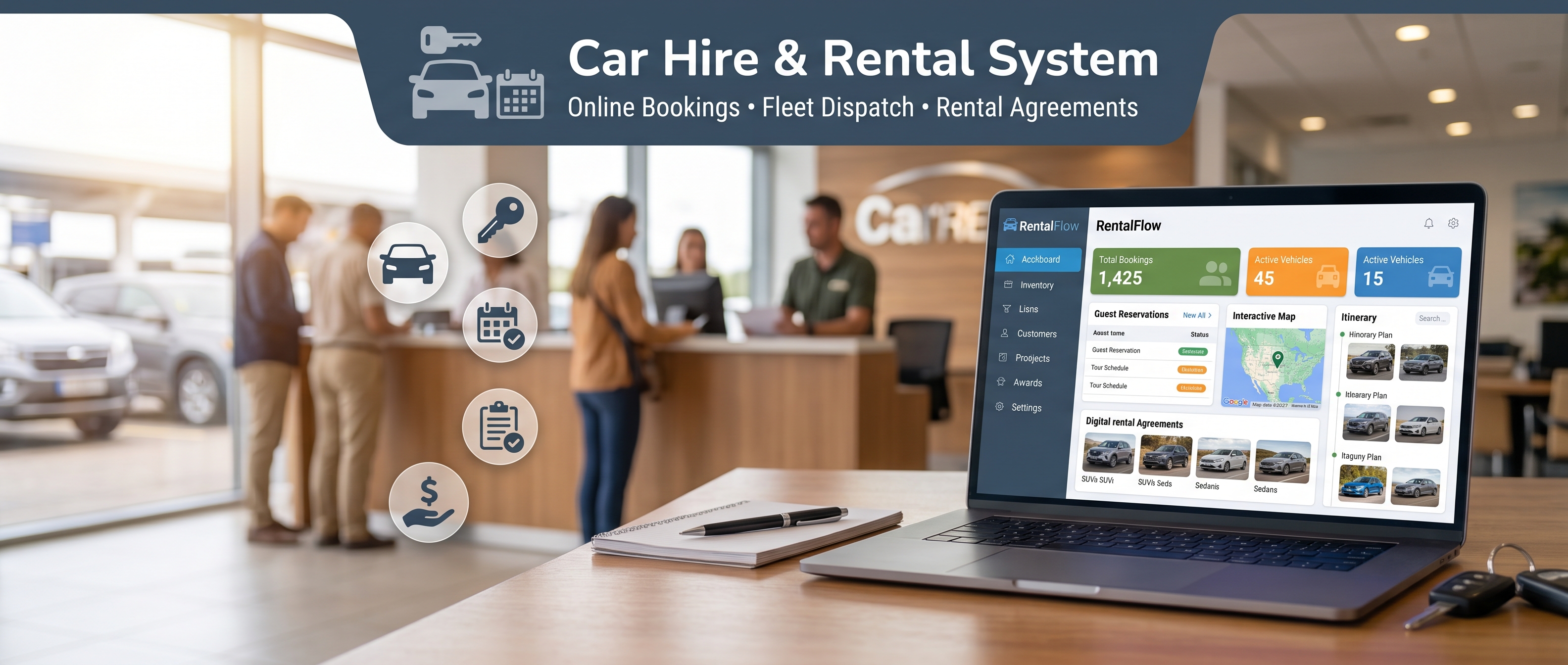 Car Hire & Rental Management System screenshot